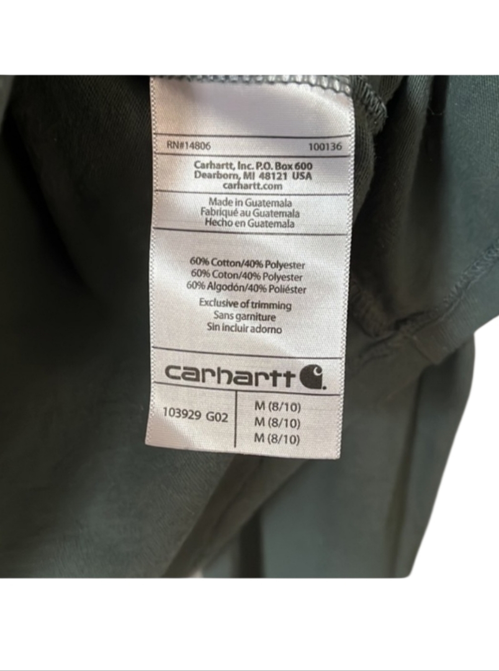Carhartt Lockhart Long Sleeve Slate Blue Tee Size Medium - Picture 5 of 10